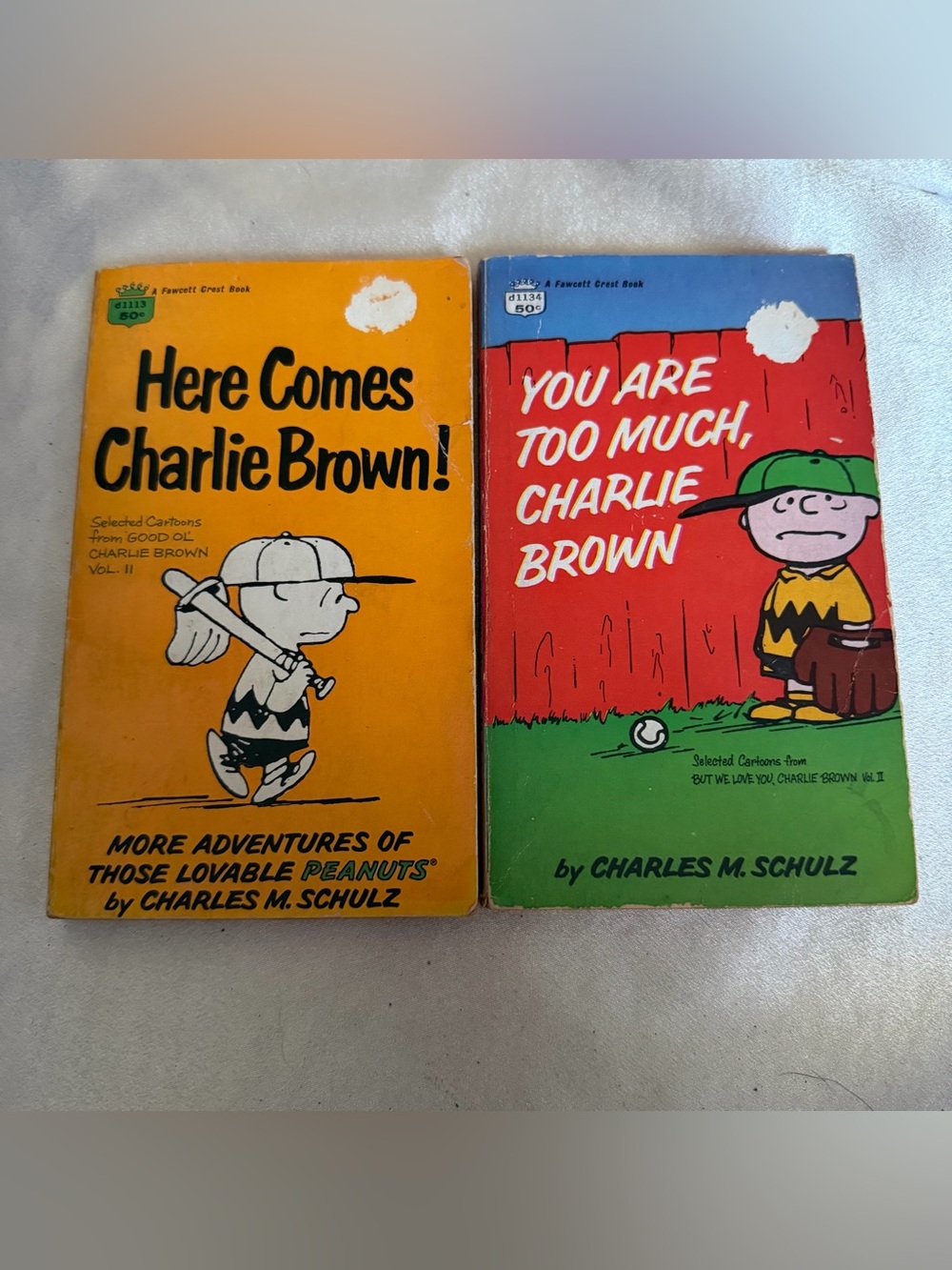 Vintage Peanuts Paperback Books Lot of 2 Charles M. Schulz